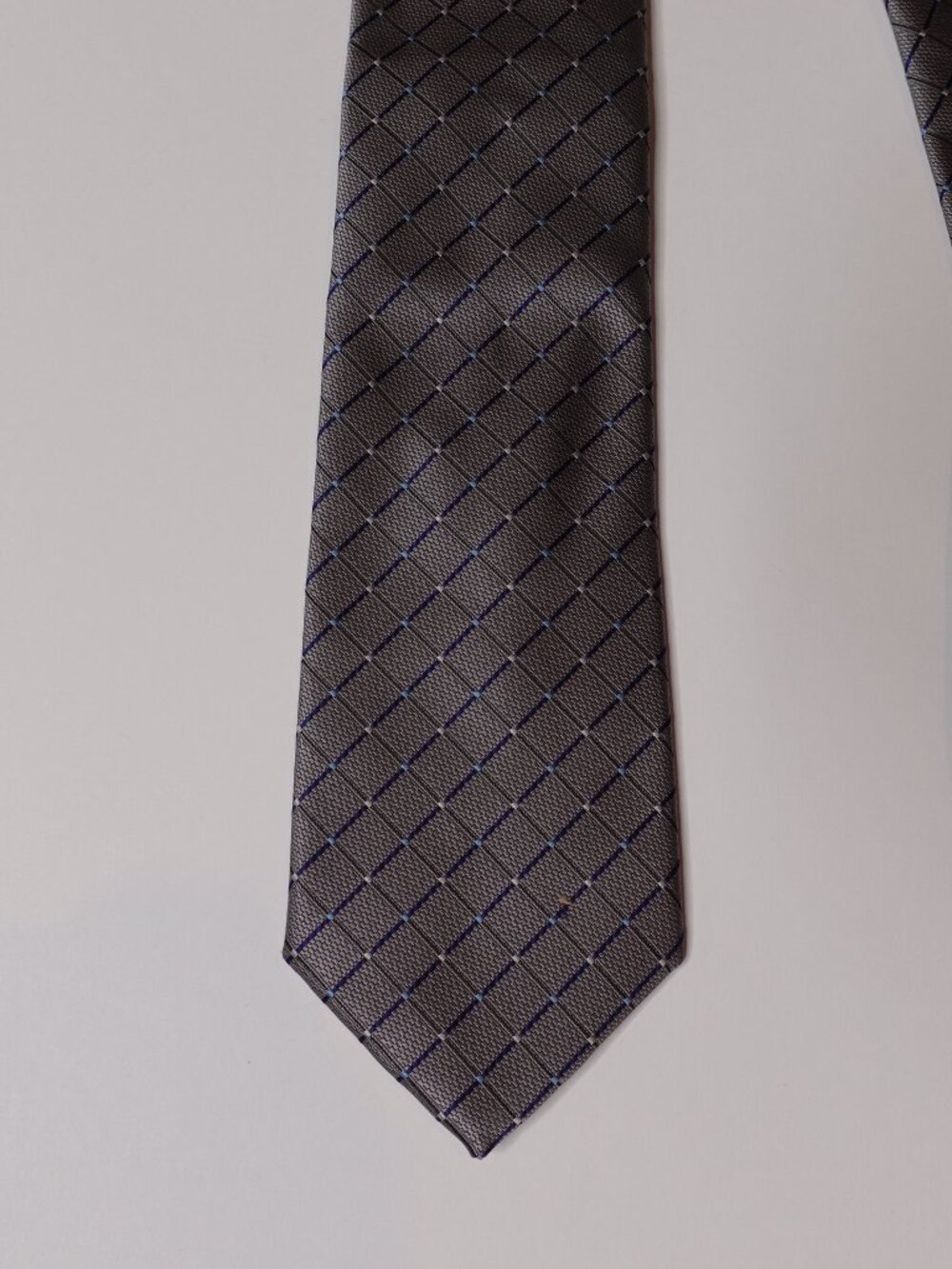 Bespoke Men's patterned ties grey New